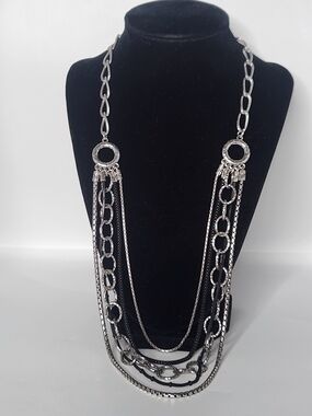 Brighton Silver Multi-Chain Statement Necklace - Women Jewelry